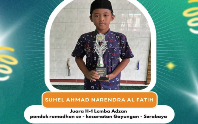 Juara H-1 Lomba Adzan pondok Romadhon se Kecamatan Gayungan Surabaya
